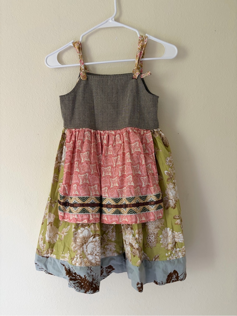 Matilda Jane Patchwork Sundress with Pink Apron Size 8 Country